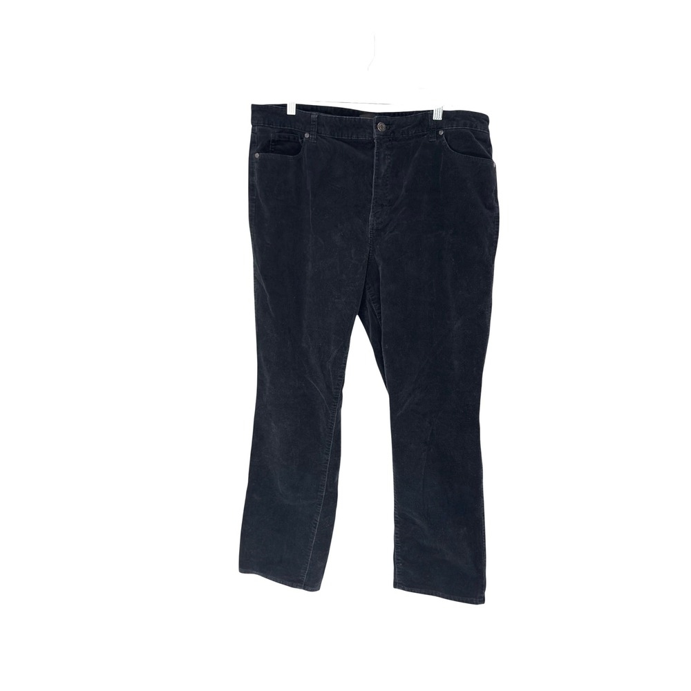 Talbots Corduroy Straight Leg Pants‎ Black Plus Rustic Cabin Festival 16 Petite